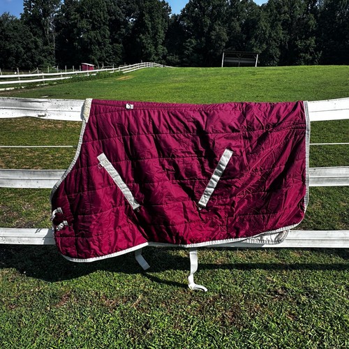 Horse stable blanket burgundy - blanket,